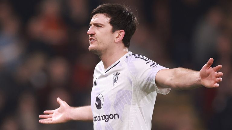 Harry Maguire was sent off at Bournemouth 