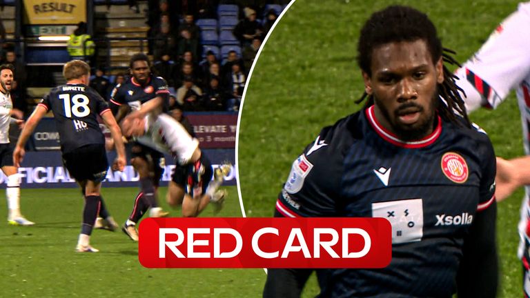 red card stevenage